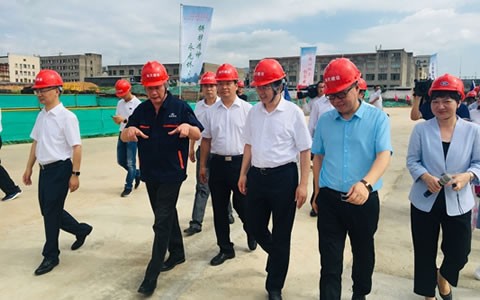 金华市市委书记陈龙视察银河集团9873com新厂区建设情况
