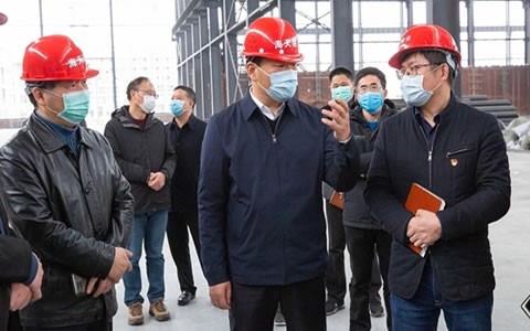 浦江县委书记程天云调研银河集团9873com浦江建设项目复工情况